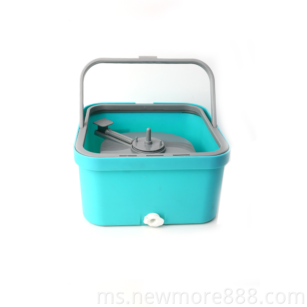 Square Spin Mop And Bucket Set With Wringer 2 Refills